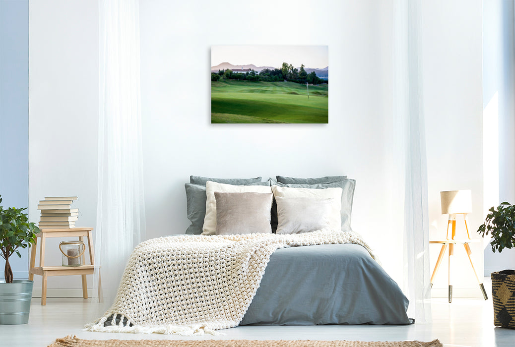 Premium Textil-Leinwand Premium Textil-Leinwand 120 cm x 80 cm quer Finca Cortesin Golf Course