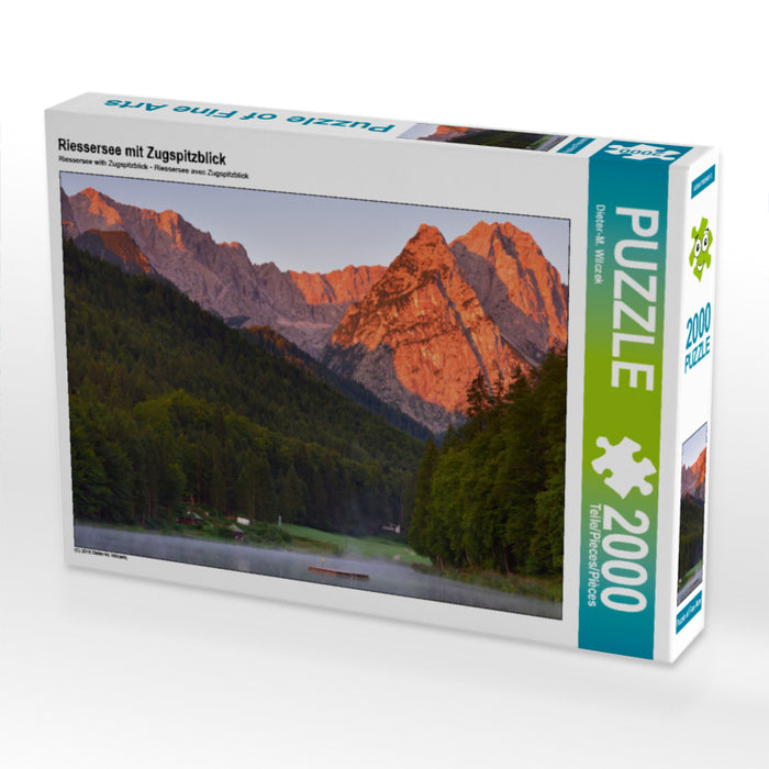 Riessersee mit Zugspitzblick 2000 Teile Puzzle quer - CALVENDO Foto-Puzzle'
