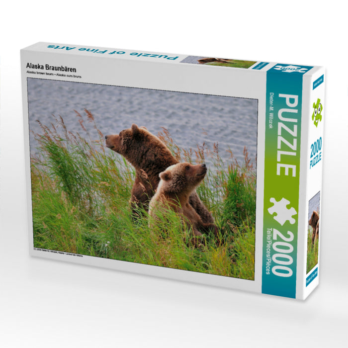 Alaska Braunbären 2000 Teile Puzzle quer - CALVENDO Foto-Puzzle'