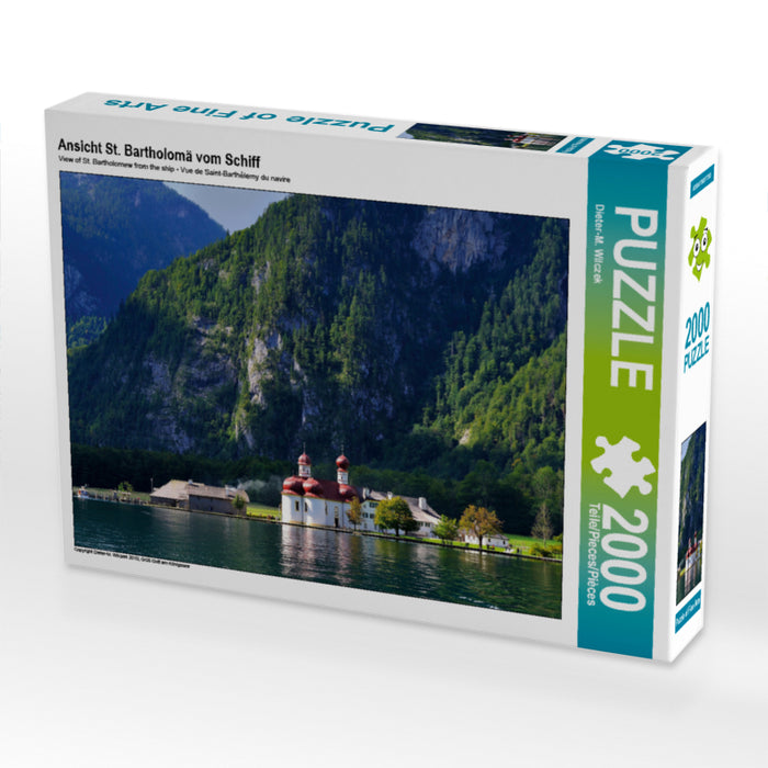Ansicht St. Bartholomä vom Schiff 2000 Teile Puzzle quer - CALVENDO Foto-Puzzle'
