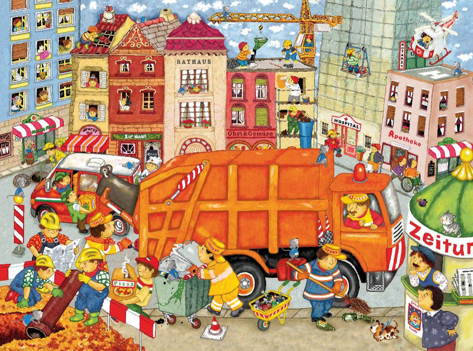 Das Müllauto kommt - CALVENDO Foto-Puzzle'