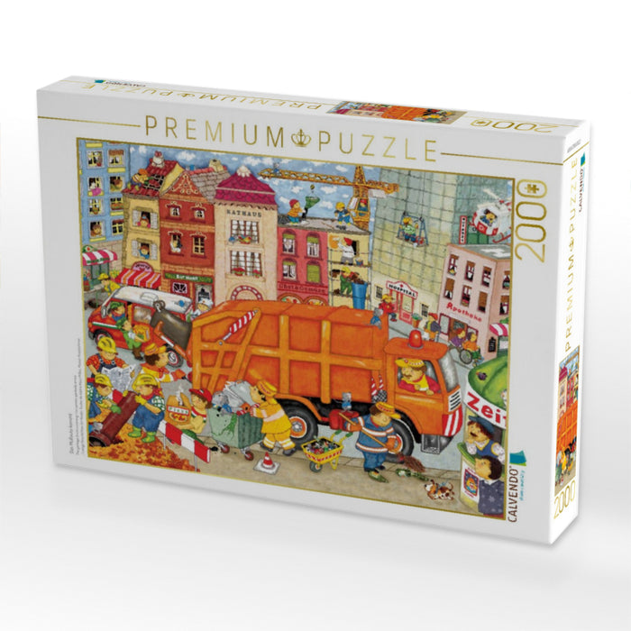 Das Müllauto kommt - CALVENDO Foto-Puzzle'