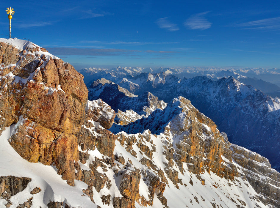 Zugspitze mit Gipfelkreuz 2000 Teile Puzzle quer - CALVENDO Foto-Puzzle'