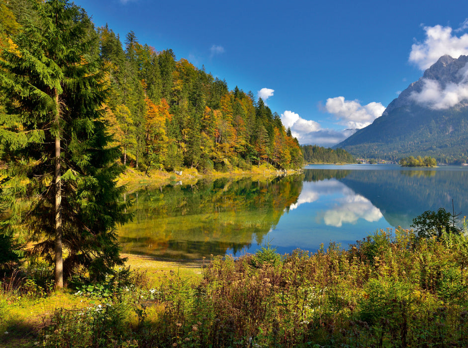 Automne doré à Eibsee - Puzzle photo CALVENDO