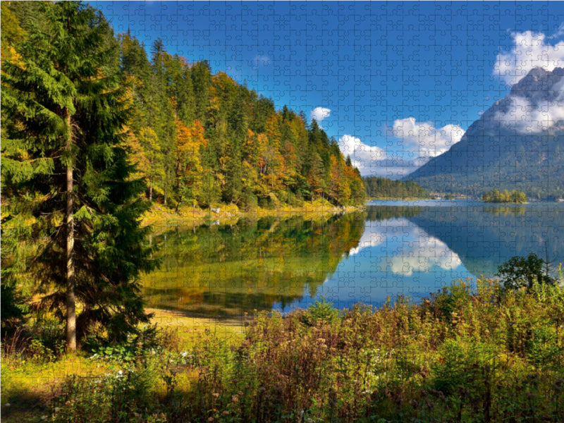 Automne doré à Eibsee - Puzzle photo CALVENDO