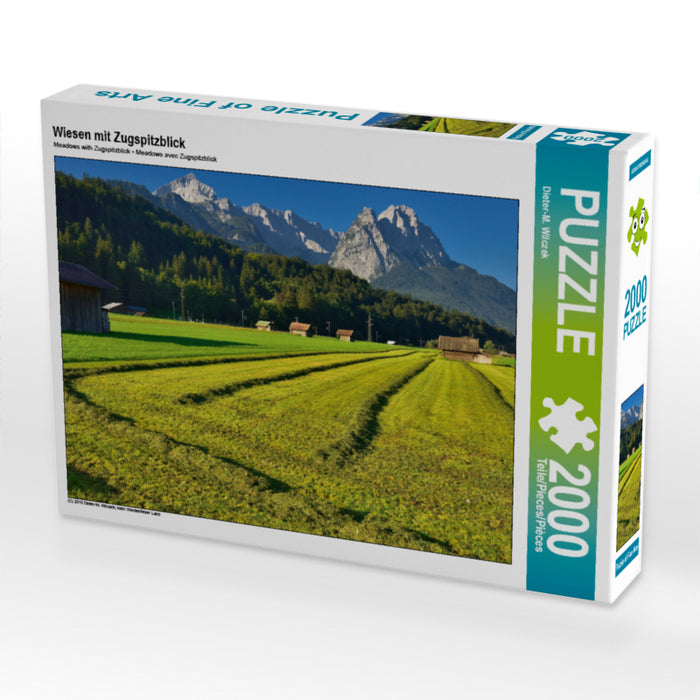 Prairies avec vue sur la Zugspitze - Puzzle photo CALVENDO