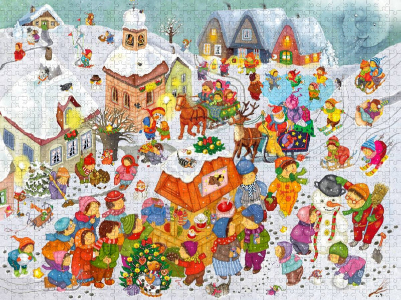 Juhu, der erste Schnee - CALVENDO Foto-Puzzle'
