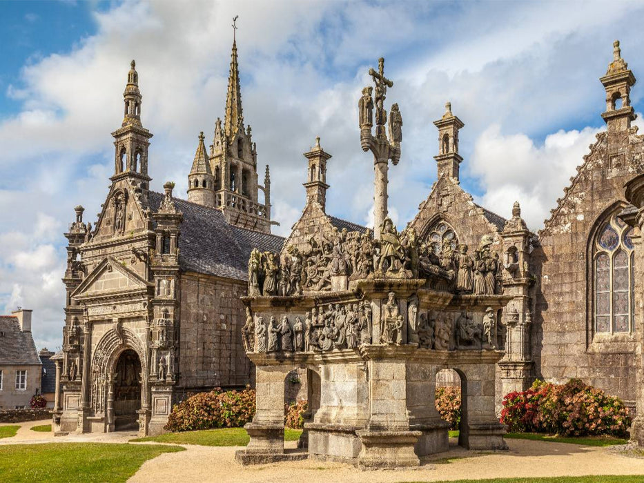 Pfarrei Lampaul-Guimiliau in der Bretagne, Frankreich - CALVENDO Foto-Puzzle'