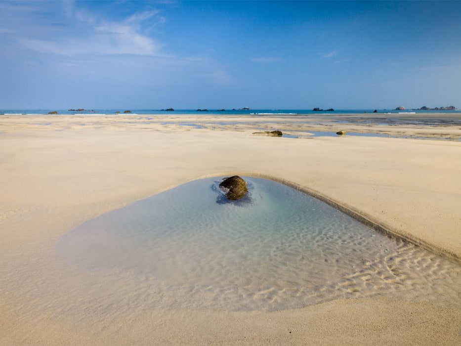 Strand von Kerfissien in der Bretagne, Frankreich - CALVENDO Foto-Puzzle'
