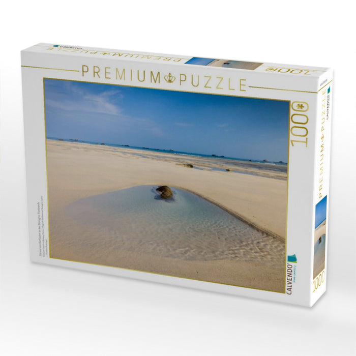 Strand von Kerfissien in der Bretagne, Frankreich - CALVENDO Foto-Puzzle'