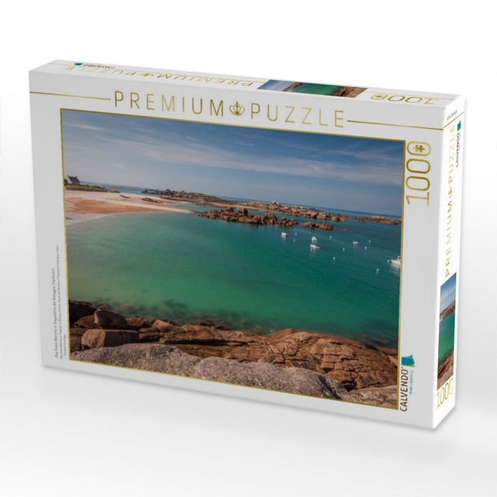 Bay Greve Blanche in Tregastel in der Bretagne, Frankreich - CALVENDO Foto-Puzzle'