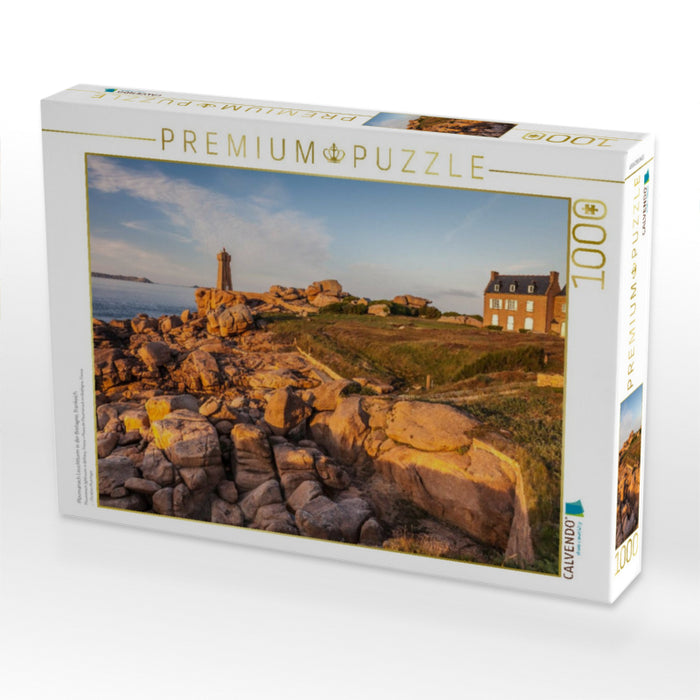 Ploumanach Leuchtturm in der Bretagne, Frankeich - CALVENDO Foto-Puzzle'