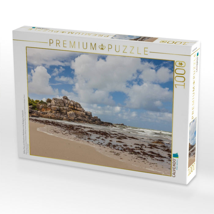 Zöllner Haus am Strand von Kerfissien in der Bretagne, Frankreich - CALVENDO Foto-Puzzle'
