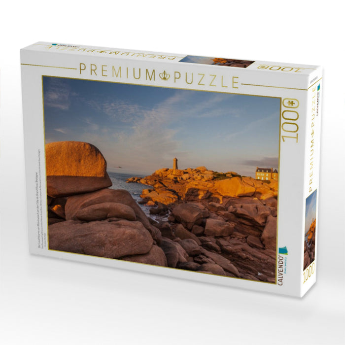 Der Leuchtturm von Ploumanach an der Côte de Granit Rose, Bretagne - CALVENDO Foto-Puzzle'