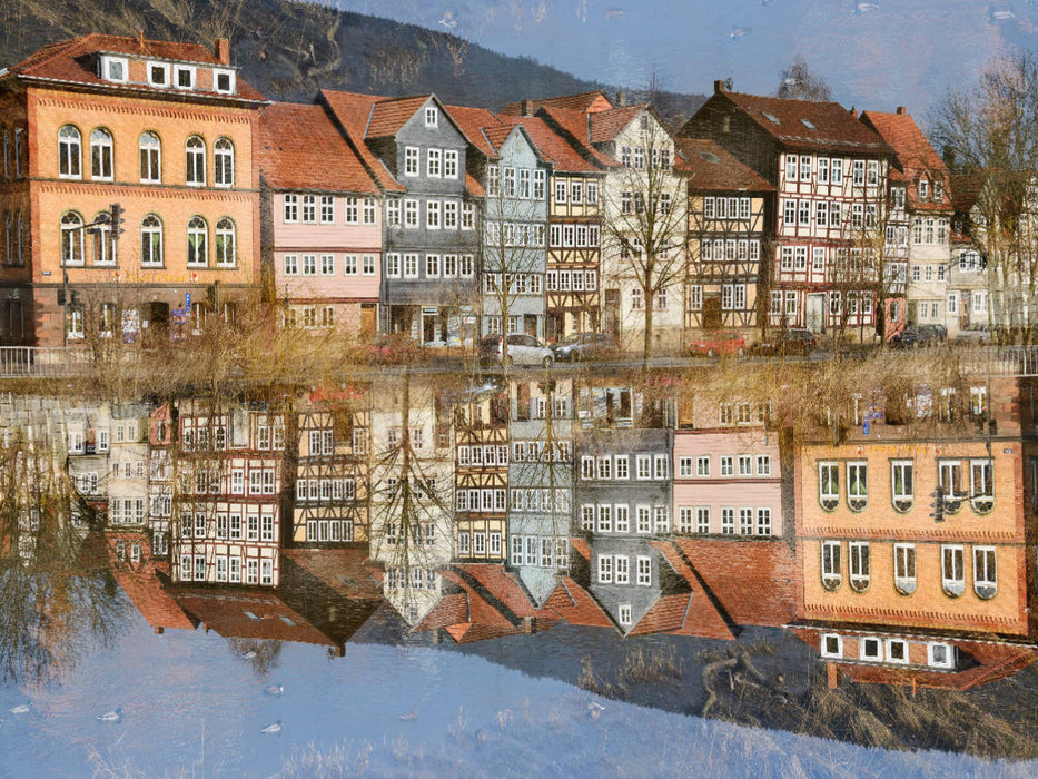 Der Steinweg an der Werra in Hann. Münden - CALVENDO Foto-Puzzle'