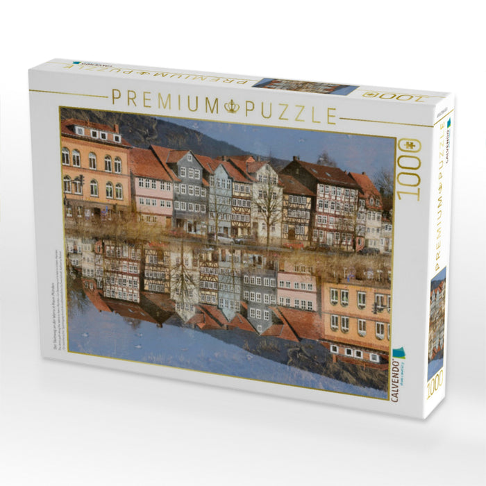 Der Steinweg an der Werra in Hann. Münden - CALVENDO Foto-Puzzle'