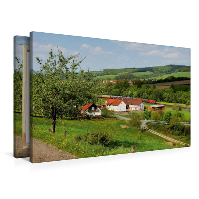 Premium Textil-Leinwand Hermannspiegel im Haunetal