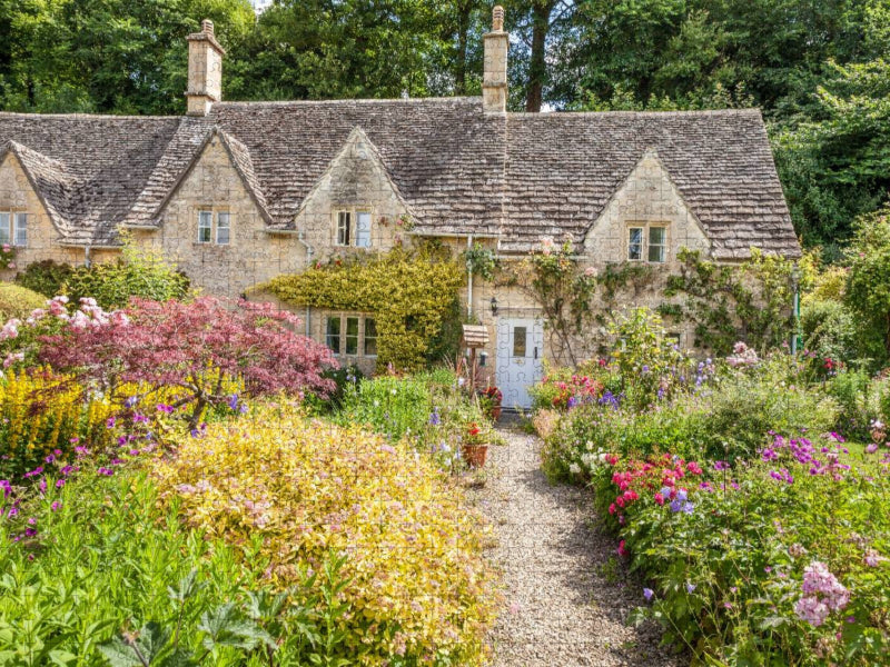 Altes Landhaus mit üppigen Garten in Bibury - CALVENDO Foto-Puzzle'