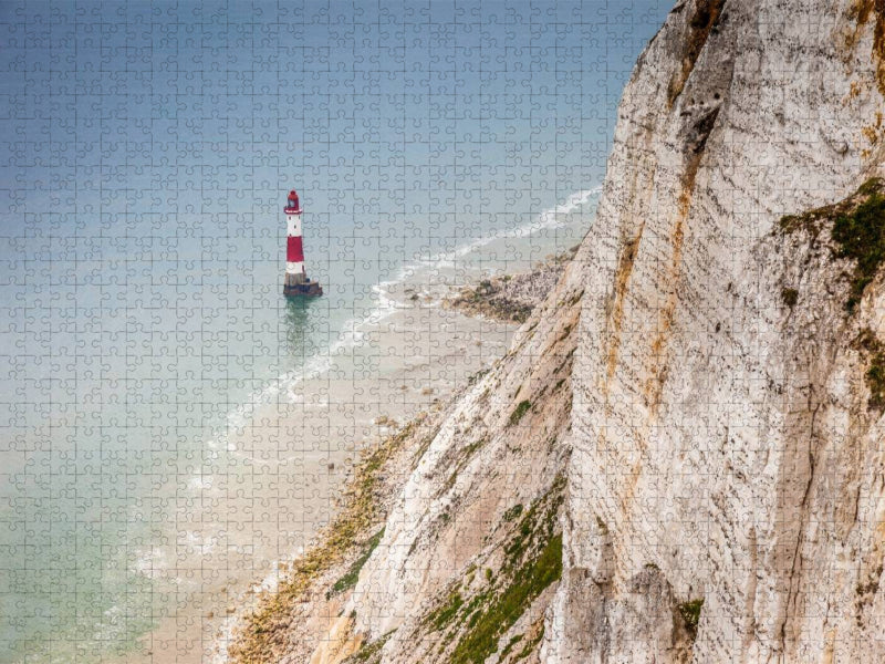 Beachy Head Leuchtturm bei Eastbourne in East Sussex, England - CALVENDO Foto-Puzzle'