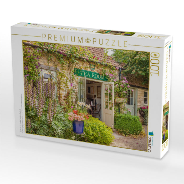 Tea Room in Lacock in Wiltshire, England - CALVENDO Foto-Puzzle'