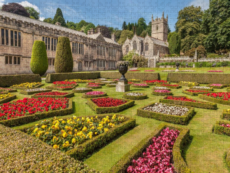 Garten vom Lanhydrock House bei Bodmin in Cornwall, England - CALVENDO Foto-Puzzle'