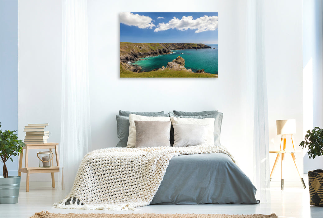 Premium Textil-Leinwand Premium Textil-Leinwand 120 cm x 80 cm quer Predannack Head beim Lizard Point in Cornwall, England