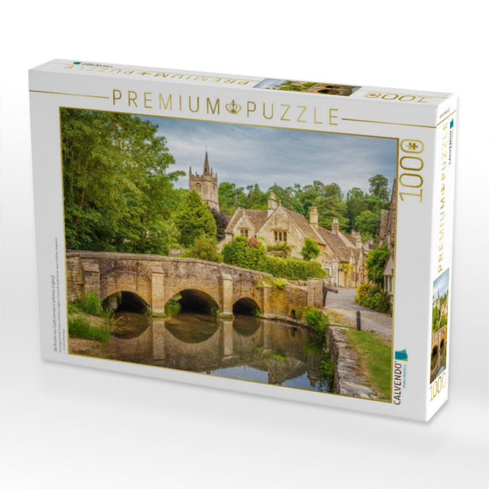 Die Brücke von Castle Combe in Wiltshire, England - CALVENDO Foto-Puzzle'