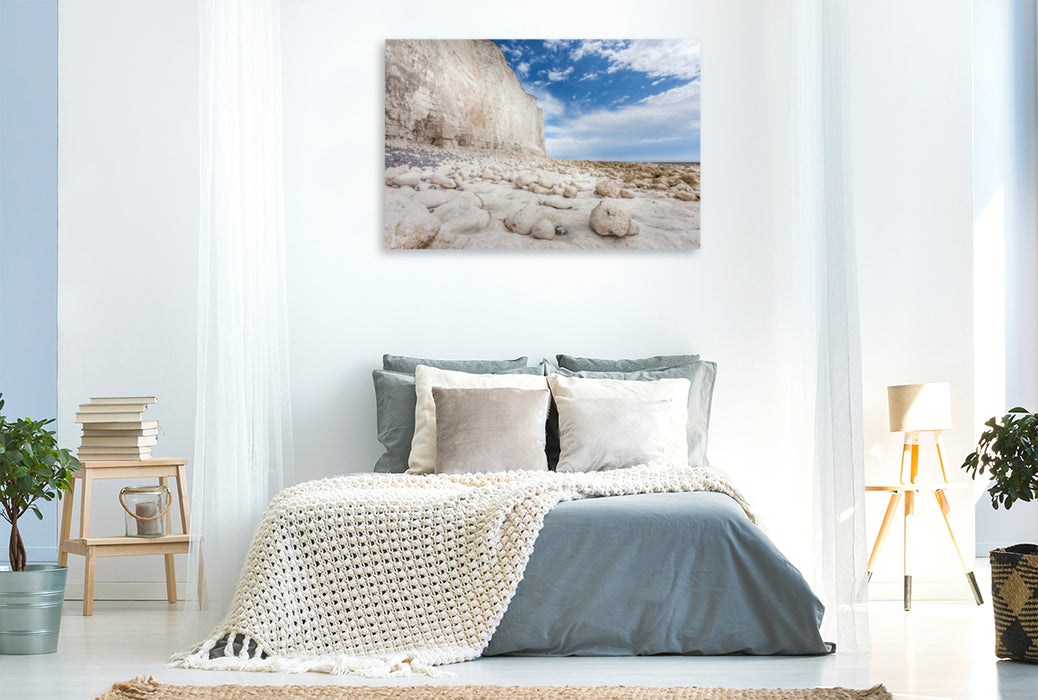 Premium Textil-Leinwand Premium Textil-Leinwand 120 cm x 80 cm quer Die Klippen Seven Sisters an der Jurassic Coast bei Eastbourne, Südengland