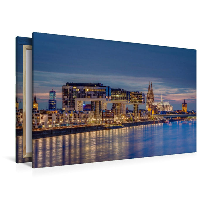 Premium Textil-Leinwand Kölns südliches Panorama