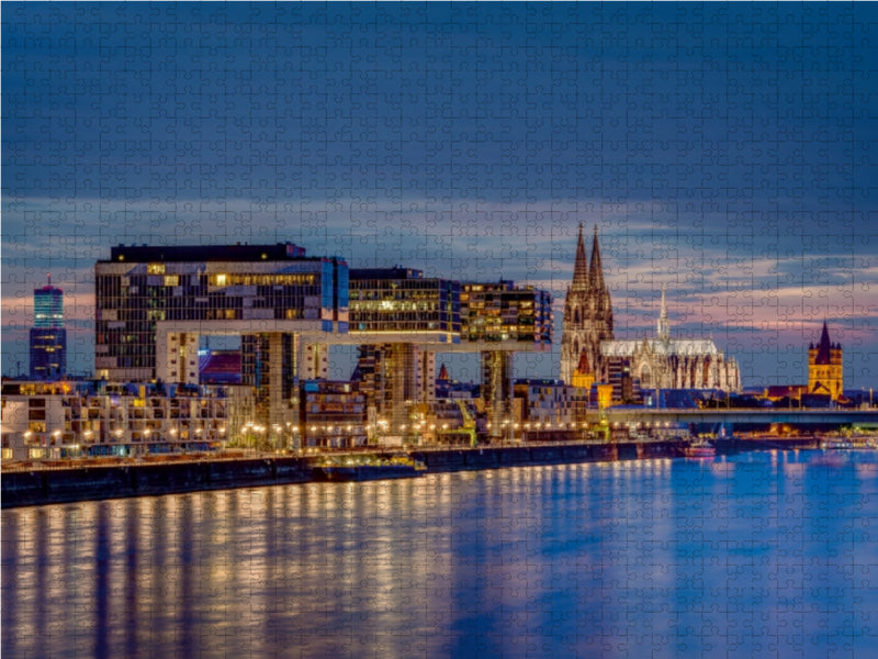 Kölns südliches Panorama 1000 Teile Puzzle quer - CALVENDO Foto-Puzzle'
