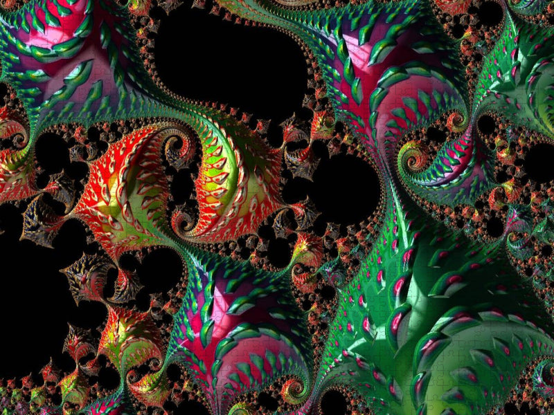 Funny Chameleon Fractals - CALVENDO Foto-Puzzle'