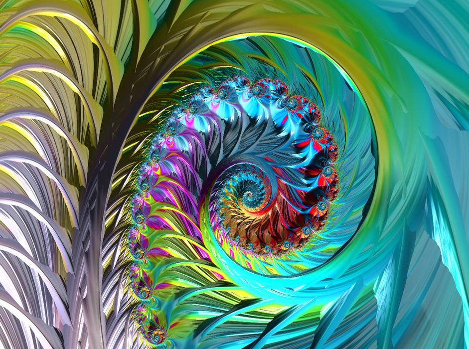 Green Rainbow Spiral - CALVENDO Foto-Puzzle'