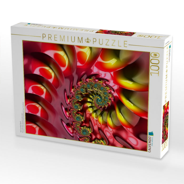 Red Lamellas Spiral - CALVENDO Foto-Puzzle'
