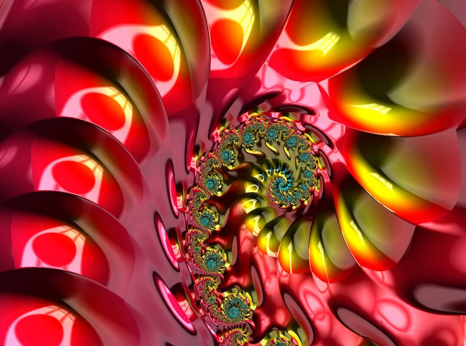 Red Lamellas Spiral - CALVENDO Foto-Puzzle'