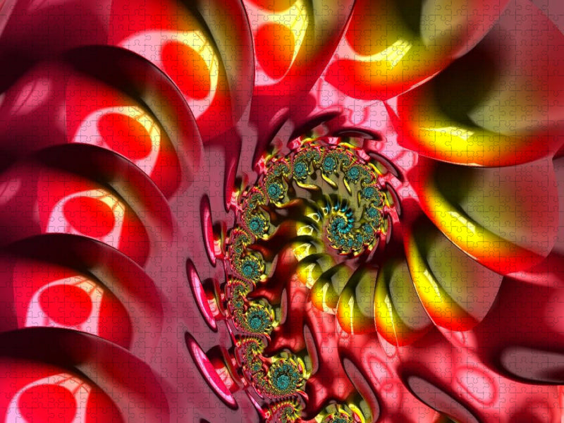 Red Lamellas Spiral - CALVENDO Foto-Puzzle'