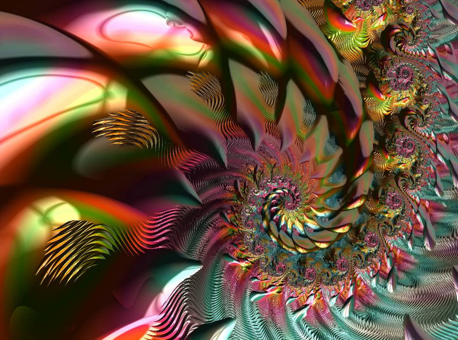 Dazzling Rainbow Spiral - CALVENDO Foto-Puzzle'