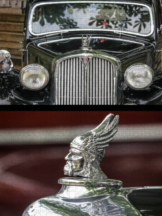 Schwarzer Rover Oldtimer - CALVENDO Foto-Puzzle'