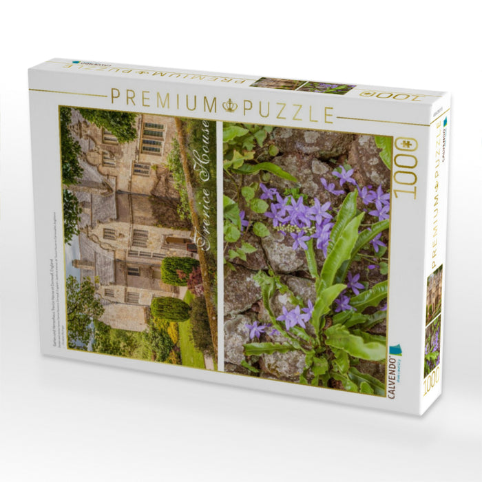 Garten und Herrenhaus Trerice House in Cornwall, England - CALVENDO Foto-Puzzle'