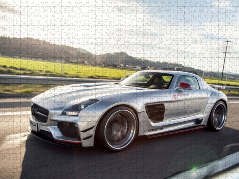 Mercedes SLS PD900GT Widebody 1000 Teile Puzzle quer - CALVENDO Foto-Puzzle'