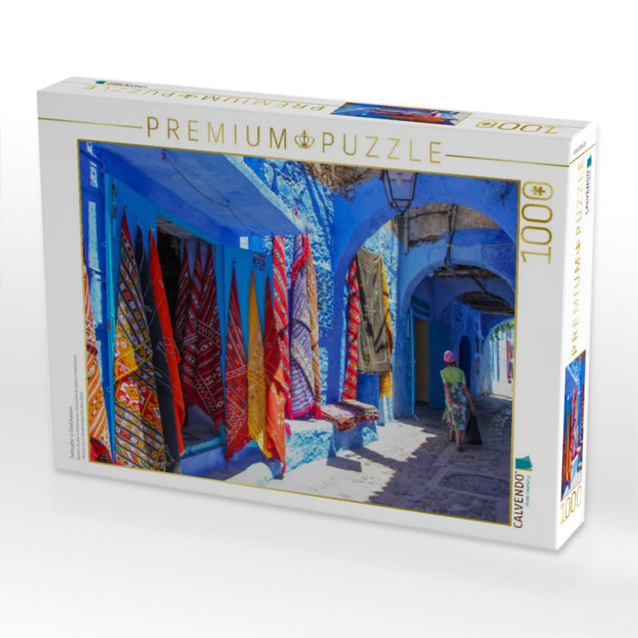 Farbtupfer in Chefchaouen - CALVENDO Foto-Puzzle'