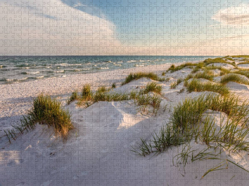 Weißer Sandstrand von Dueodde auf Bornholm - CALVENDO Foto-Puzzle'