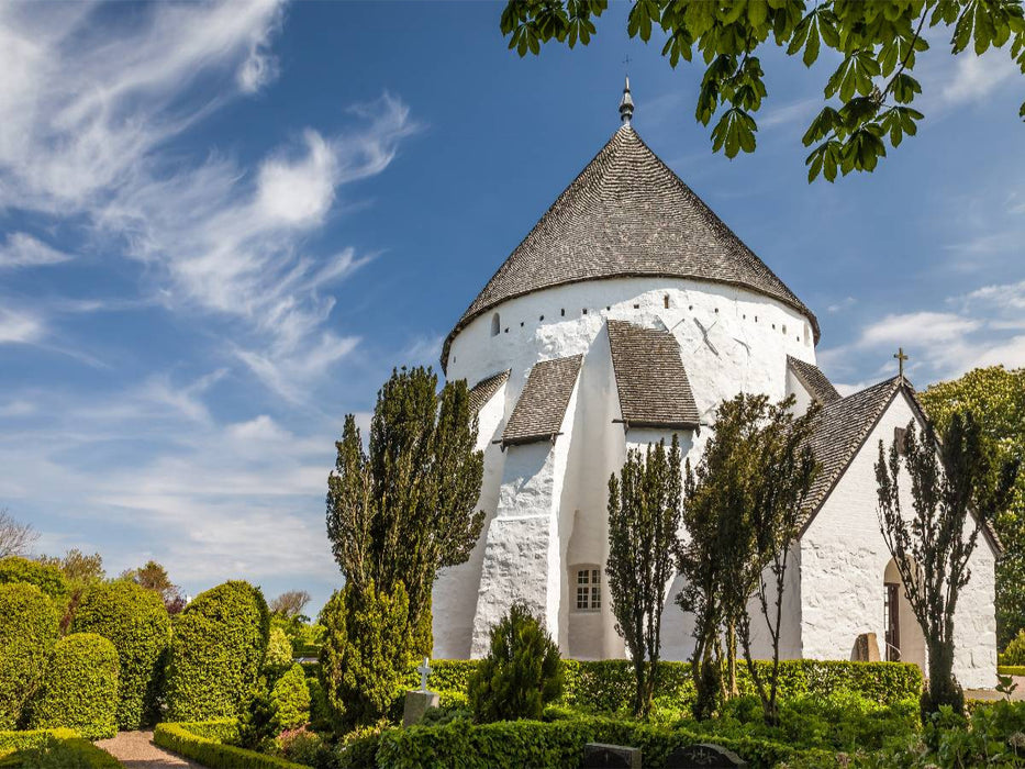 Rundkirche von Osterlars auf Bornholm - CALVENDO Foto-Puzzle'