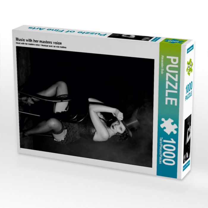 Music with her masters voice 1000 Teile Puzzle hoch - CALVENDO Foto-Puzzle'