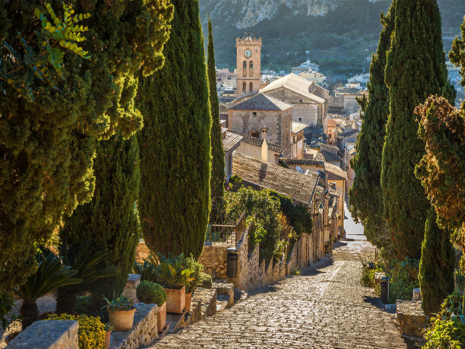 Kreuzweg zum Kalvarienberg in Pollenca auf Mallorca - CALVENDO Foto-Puzzle'