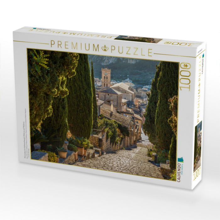 Kreuzweg zum Kalvarienberg in Pollenca auf Mallorca - CALVENDO Foto-Puzzle'