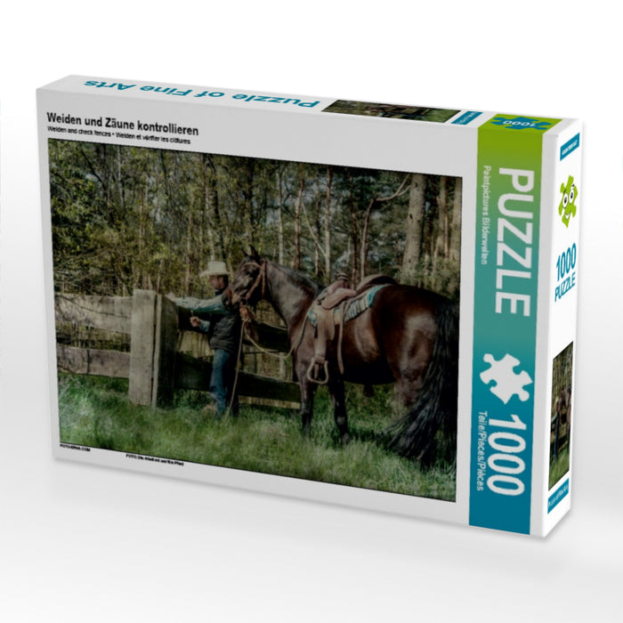Weiden und Zäune kontrollieren 1000 Teile Puzzle quer - CALVENDO Foto-Puzzle'