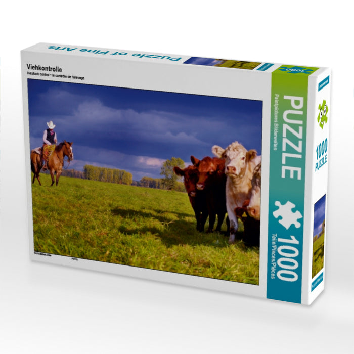 Viehkontrolle 1000 Teile Puzzle quer - CALVENDO Foto-Puzzle'