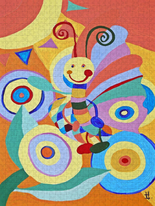 Von der Raupe zum Schmetterling - Menschwerdung - CALVENDO Foto-Puzzle'