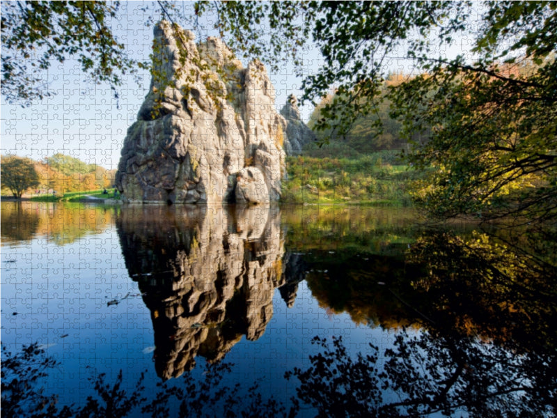 Die Externsteine im im Teutoburger Wald, Horn-Bad Meinberg 1000 Teile Puzzle quer - CALVENDO Foto-Puzzle'