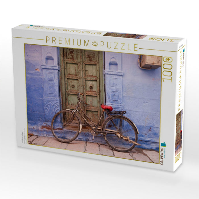 Fahrrad in Jodhpur - CALVENDO Foto-Puzzle'